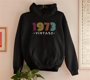 Rainbow Vintage Siyah Unisex Kapüşonlu Oversize Sweatshirt Hoodie