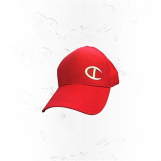 Red Champ Baskılı Kırmızı Kep Şapka