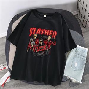 Red Slasher Siyah Unisex Oversize T-shirt