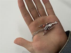 Red Winged Fairy Tasarım Unisex Kolye