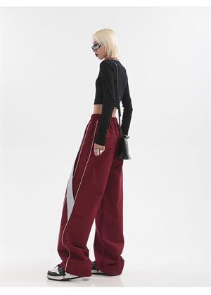 Retro Baggy Kırmızı Eşofman Altı