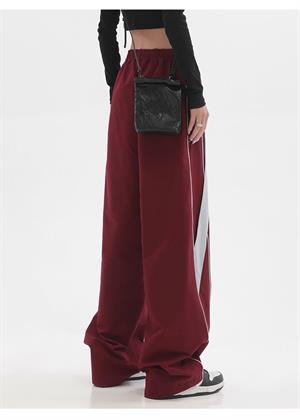 Retro Baggy Kırmızı Eşofman Altı