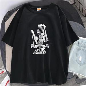 Rock Serisi Arctic Monkeys Siyah Unisex Oversize T-shirt