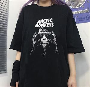 Rock Serisi Arctic Monkeys Siyah Unisex Oversize T-shirt