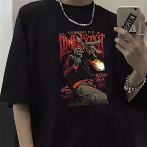 Rock Serisi Limp Bizkit Siyah Unisex Oversize T-shirt