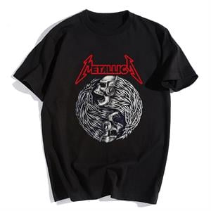 Rock Serisi Metallica Siyah Unisex Oversize T-shirt