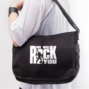 Rock Serisi - We Will Rock You Baskılı Unisex Postacı Çantası