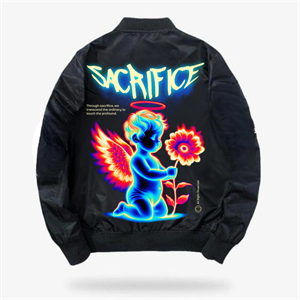 Sacrifice Baskılı Unisex Bomber Ceket