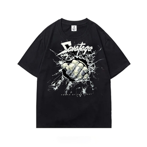 Savatage Street Style Oversize Unisex Siyah T-Shirt