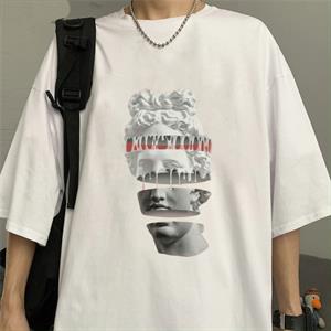 Segmented Head Baskılı Beyaz Unisex Oversize T-shirt