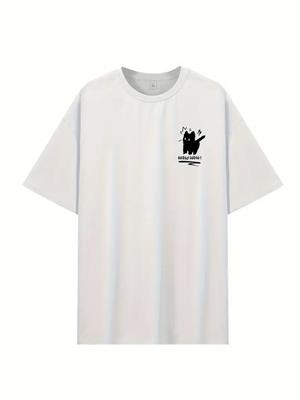 Sırt Baskılı Wow Cat Beyaz Unisex T-shirt