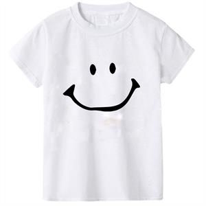 Smile Baskılı Beyaz Çocuk T-shirt