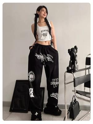 Sokak Tarzı Baskılı Unisex Baggy Eşofman