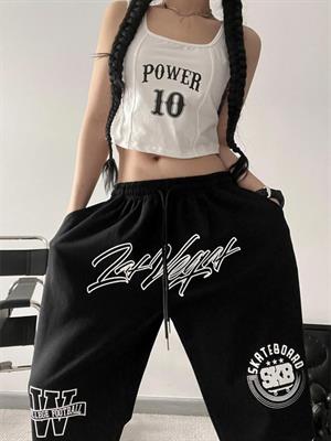 Sokak Tarzı Baskılı Unisex Baggy Eşofman