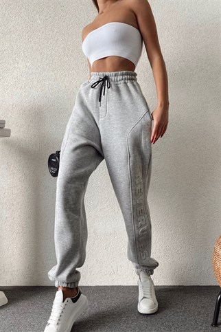 Sokak Tarzı Gri Neverules Oversize Unisex Eşofman