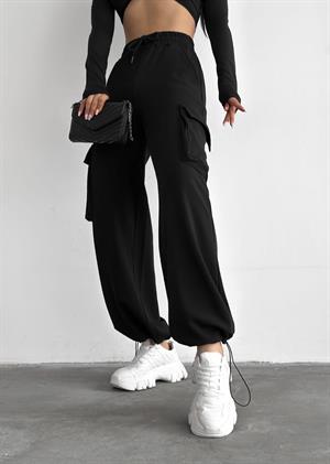 Sokak Tarzı Kargo Cepli Lastik Paça Unisex Jogger Fit Tracksuit