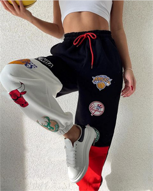 Sokak Tarzı Kolaj Baskılı Oversize Unisex Eşofman