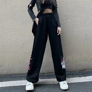 Sokak Tarzı Kuromi & Melody Baskılı Unisex Baggy Eşofman