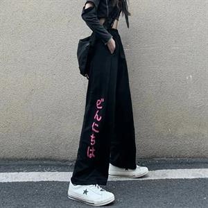 Sokak Tarzı Kuromi & Melody Baskılı Unisex Baggy Eşofman