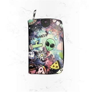 Space Uzay Baskılı Cüzdan