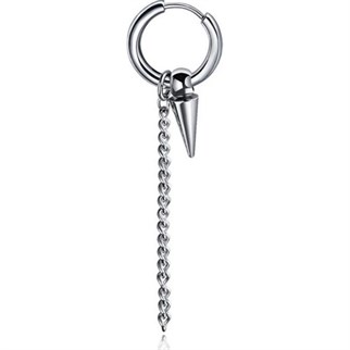 Spear Çelik Sallantılı Unisex Küpe