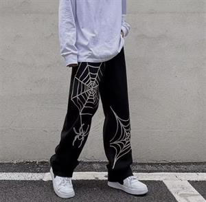 Spider Detail Streetwear Baggy Pantolon