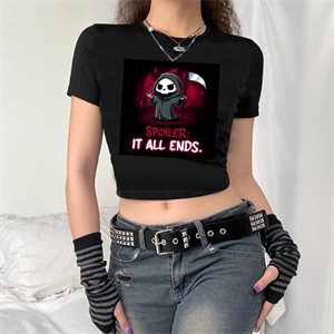 Spoiler It All Ends Siyah Crop