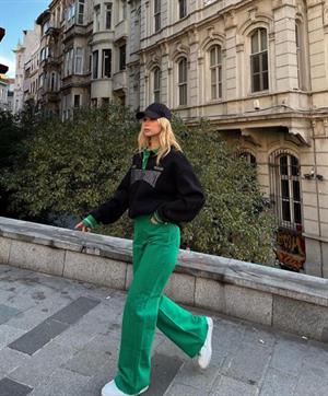 Streetwear Plannedeconomy Siyah Unisex Oversize Gömlek Yaka Sweatshirt