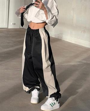 Streetwear Siyah Çizgili Eşofman Altı