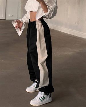 Streetwear Siyah Çizgili Eşofman Altı
