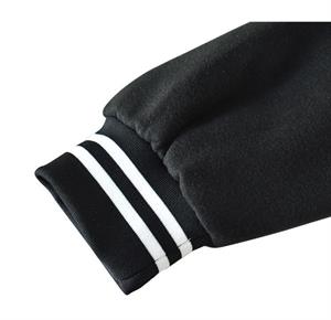 Streetwear T Nakış İşlemeli Unisex Oversize Siyah Kolej Ceket