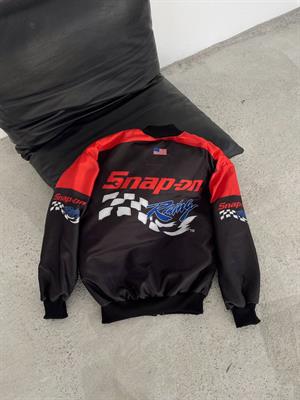 Streetwear Unisex İçi Astarlı Racing Yarışçı Kırmızı Bomber Ceket