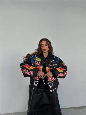 Streetwear Unisex İçi Astarlı Vintage Yarışçı Bomber Ceket