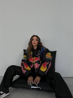 Streetwear Unisex İçi Astarlı Vintage Yarışçı Bomber Ceket