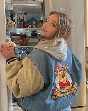 Streetwear Unisex Winnie The Pooh Nakışlı Oversize Kot Ceket