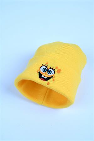 Sünger Bob Nakış İşleme Unisex Pembe Bere