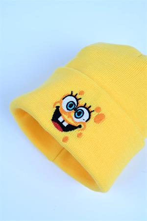 Sünger Bob Nakış İşleme Unisex Pembe Bere