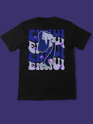 Ters Yüz Kids Ön Arka Baskılı T-shirt