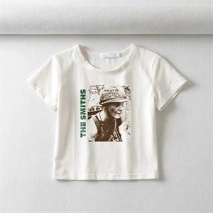 The Smiths Meat Is Murder Baskılı Beyaz Crop