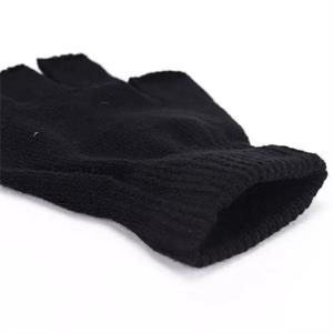 Thug Life Baskılı Unisex Siyah Kesik Çift Eldiven