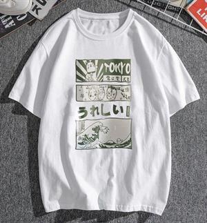 Tokyo Collage Beyaz Unisex Oversize T-shirt