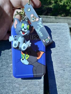 Tom & Jerry (Tom) Figürlü Kartlı Silikon Anahtarlık