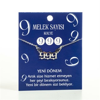 Touz Angel Number 999 Melek Numarası Kolye