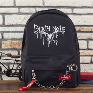Touz Anime Death Note Zincirli Siyah Sırt Çantası