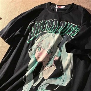 Oversize Anime Harajuku Gothic Cool Girl Unisex T-shirt