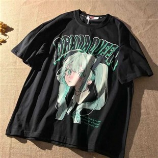 Oversize Anime Harajuku Gothic Cool Girl Unisex T-shirt