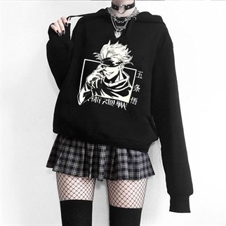 Touz Anime Jujutsu Kaisen Kapüşonlu Hoodie