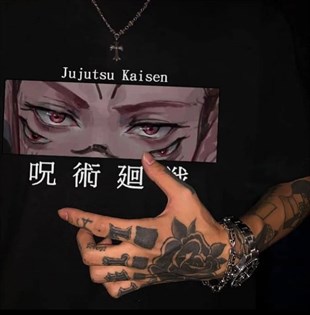 Touz Anime Jujutsu Kaisen Wiki Eyes Siyah Unisex