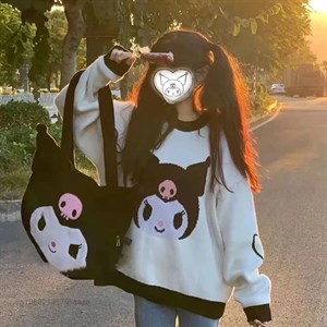 Touz Anime Kuromi - Sanrio Oversize Unisex Kazak