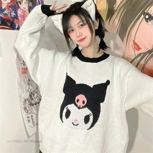 Touz Anime Kuromi - Sanrio Oversize Unisex Kazak